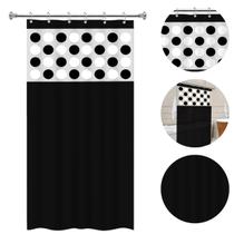 Cortina Box Banheiro em PVC Grossa Antimofo Com Visor Estampado 1,40 x 2,00m