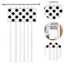 Cortina Box Banheiro em PVC Grossa Antimofo Com Visor Estampado 1,40 x 2,00m