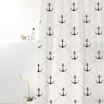 Cortina Box Banheiro Pvc 198cmx180cm Antimofo Âncora - Bella Casa