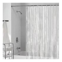 Cortina Box Banheiro Transparente Forte 1,38x2,00m Antimofo Chuveiro PVC Com Ganchos Presilhas Cortina Box Banheiro Transparente Forte 1,38x2,00m Antimofo Chuveiro PVC Com Ganchos Presilhas