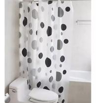 Cortina Box De Banheiro Antimofo 1,80x1,60m Peva Bola Preta Cortina Box De Banheiro Antimofo 1,80x1,60m Peva Bola Preta