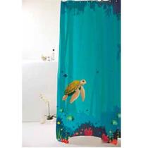 Cortina Box Fundo do Mar Azul PVC - Uzoo