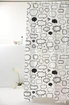 Cortina Box Para Banheiro PVC 198X180cm Impermeável Uzoo Estampa Decoração Chuveiro