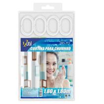 Cortina Box Para Chuveiro 100% PVC Com 12 Ganchos 1,80x1,80m Cortina Box Para Chuveiro 100% PVC Com 12 Ganchos 1,80x1,80m