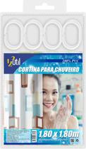 Cortina Box Para Chuveiro 100% Pvc Com 12 Ganchos 1,80X1,80M - 123util