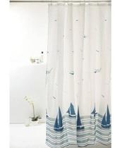 Cortina Box Poliester 198X180Cm Cortina Box Poliester Uzoo Barco Azul 198X180 Cm