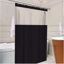 Cortina Box Pvc Banheiro Com Visor Gancho