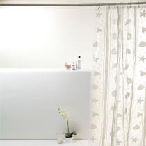 Cortina Box Pvc Mar Concha Branca 198X180Cm - Uzoo Cortina Box Pvc Mar Concha Branca 198X180Cm - Uzoo