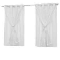 Cortina Branca 2,20x1,30 para Quarto Infantil Janela Teen