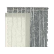 Cortina Branca De Renda Floral Pronta Para Uso Com Ilhós Para Varão, Estilo Pastoral Para Decoração Cortina Branca De Renda Floral Pronta Para Uso Com Ilhós Para Varão, Estilo Pastoral Para Decoração
