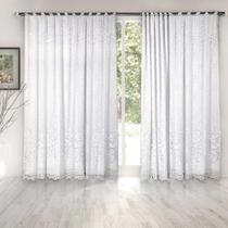 Cortina Branca Renda Com Forro Sala Roseiral 3X1,80 Alt Cortina Branca Renda Com Forro Sala Roseiral 3X1,80 Alt