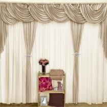 Cortina Brisa para Varão em Malha 3,00m x 2,60m Sala Quarto