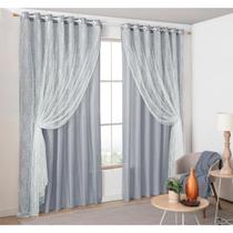 Cortina Camila 2,70x3,00 Decorativa Lavável Várias Cores p/ Sala ou Quarto.