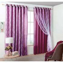 Cortina Camila 2,70x3,00 Decorativa Lavável Várias Cores p/ Sala ou Quarto.