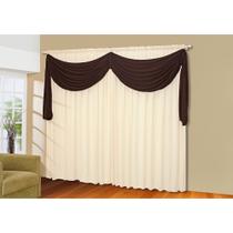 Cortina Casa Dona Duda 300x280 Tabaco com Bege Cortina Casa Dona Duda 300x280 Tabaco com Bege