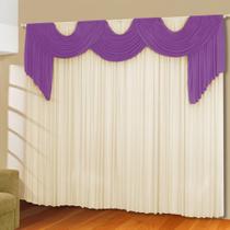 Cortina Casa Dona Emilly 300x280 cm Roxo