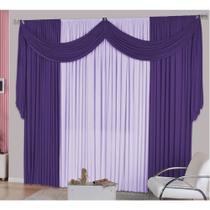 Cortina Casa Dona Katia Class Roxo com Lilás 300x280 cm