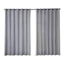 Cortina Casca De Arvore 2,70m X 2,30m Rustica Semi Blackout CINZA