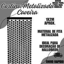 Cortina Caveira Halloween Festa Decoração Cortina Caveira Halloween Festa Decoração