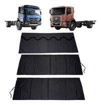 Cortina Cetim Caminhão C/ 3 Pçs Constellation/atego Cab Simp