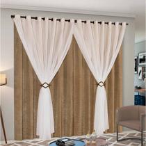 Cortina Cetim Voil Cecília 4,00x2,50 Cortina Cetim Voil Cecília 4,00x2,50