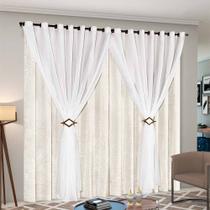 Cortina Cetim Voil Cecília 4,00x2,50