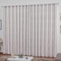 Cortina Charlotte Jacquard Estampado 3,00M X 2,60M Cinza