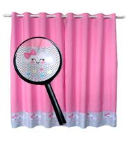 Cortina Chuva Amor Quarto Menina Rosa Princesa 2,60 L X 1,70