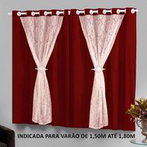 Cortina com forro 2,20x1,30 p/ janela em oferta Marrocos