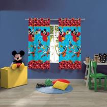 Cortina com ilhos Microfibra Infantil Mickey 1,50m x 1,80m Cortina com ilhos Microfibra Infantil Mickey 1,50m x 1,80m
