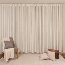 Cortina com Ilhoses Bari 4,00 X 2,50 Lista Cinza Bene Tu Cortina com Ilhoses Bari 4,00 X 2,50 Lista Cinza Bene Tu