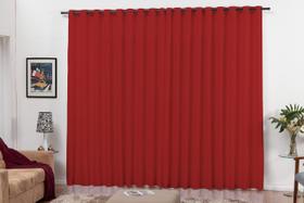 Cortina Com Tecido Oxford Roma 3M X 2,50M Vermelho