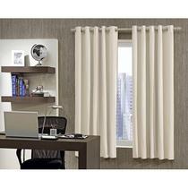 Cortina Corta Luz 2.60M X 2.30M Ilhos Bella Janela - Bege