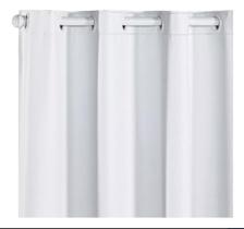 Cortina Corta Luz 2,20M x 1,30M Blackout 100% PVC Para Varão - Branco