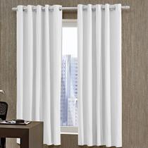 Cortina Corta Luz Blackout 1,30m x 1,70m com Ilhós Bege PVC Bella Janela