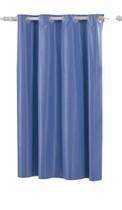 Cortina Corta Luz Blackout Pvc Uma Folha Azul 1,40M X 1,60M