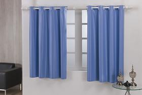 Cortina corta luz com blackout Azul 2,20m x 1,30m