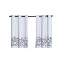 Cortina Corta Luz de PVC para Cozinha Estampado 2,20m x 1,30m Branco