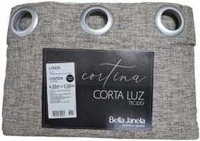 Cortina Corta Luz de Tecido 4,20x2,50m Linen Cappuccino Bella Janela Cortina Corta Luz de Tecido 4,20x2,50m Linen Cappuccino Bella Janela