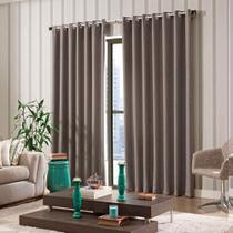 Cortina Corta Luz de Tecido Blend 3,00x1,70m Taupe Cor 899- Bella Janela Cortina Corta Luz de Tecido Blend 3,00x1,70m Taupe Cor 899- Bella Janela