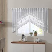 Cortina Cozinha Cascata 300x100cm Charmosa Renda Bule Cortina Cozinha Cascata 300x100cm Charmosa Renda Bule