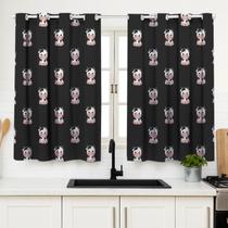 Cortina Cozinha Pequena Vitro Janela Porta Decoração Varao Simples Ilhos Oxford Fazenda Vaquinha