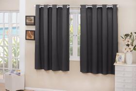 Cortina Cozinha Preta Corta Luz Blackout Tecido 2,00X1,30 Cortina Cozinha Preta Corta Luz Blackout Tecido 2,00X1,30