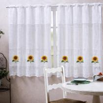 Cortina Cozinha Renda Transfer Bando 2,50 cm x1,20 cm