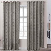 Cortina Dalia Jacquard Estampado Floral 2,00m X 1,70m Sala Quarto Varão 2m - Marrom Cortina Dalia Jacquard Estampado Floral 2,00m X 1,70m Sala Quarto Varão 2m - Marrom