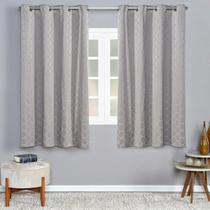 Cortina Dallas 4,00M X 2,50M Jacquard Corta Luz Sala Granito Cortina Dallas 4,00M X 2,50M Jacquard Corta Luz Sala Granito