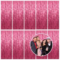 Cortina de alumínio metálico rosa Backdrop K.E.J., pacote com 10, 100x200cm