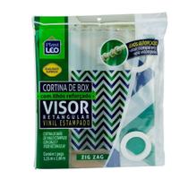 Cortina de Banheiro 200x135cm Vinil Visor ZIG Zag - Tudo em Caixa