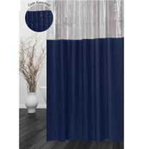 Cortina de Banheiro Box Com Visor Pvc Impermeável Antimofo Com 9 Ganchos Casambiente