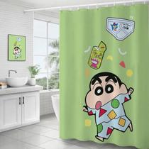 Cortina de banho impermeável de poliéster Shin-chan Anime 180x180cm Cortina de banho impermeável de poliéster Shin-chan Anime 180x180cm